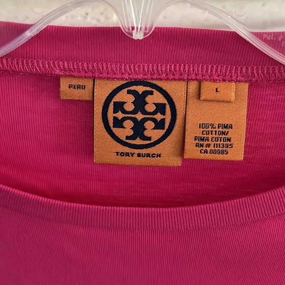 Tory Burch Long sleeve knit velvet logo shirt - Picture 4 of 5